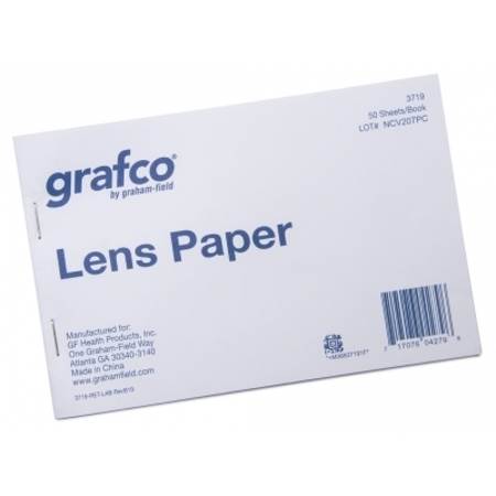 GRAFCO Lens Paper, 4"X6" 50 Sheets/Bk 12 Bk/Pk,  3719